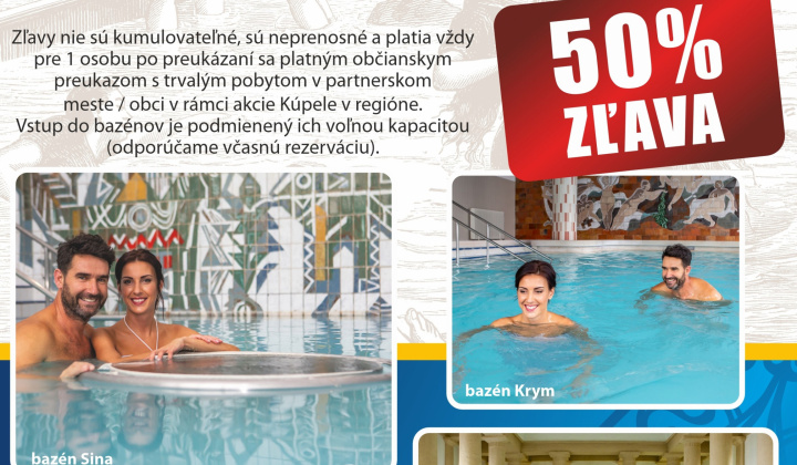 Kúpele v regióne 01.12.2025 - 28.02.2026